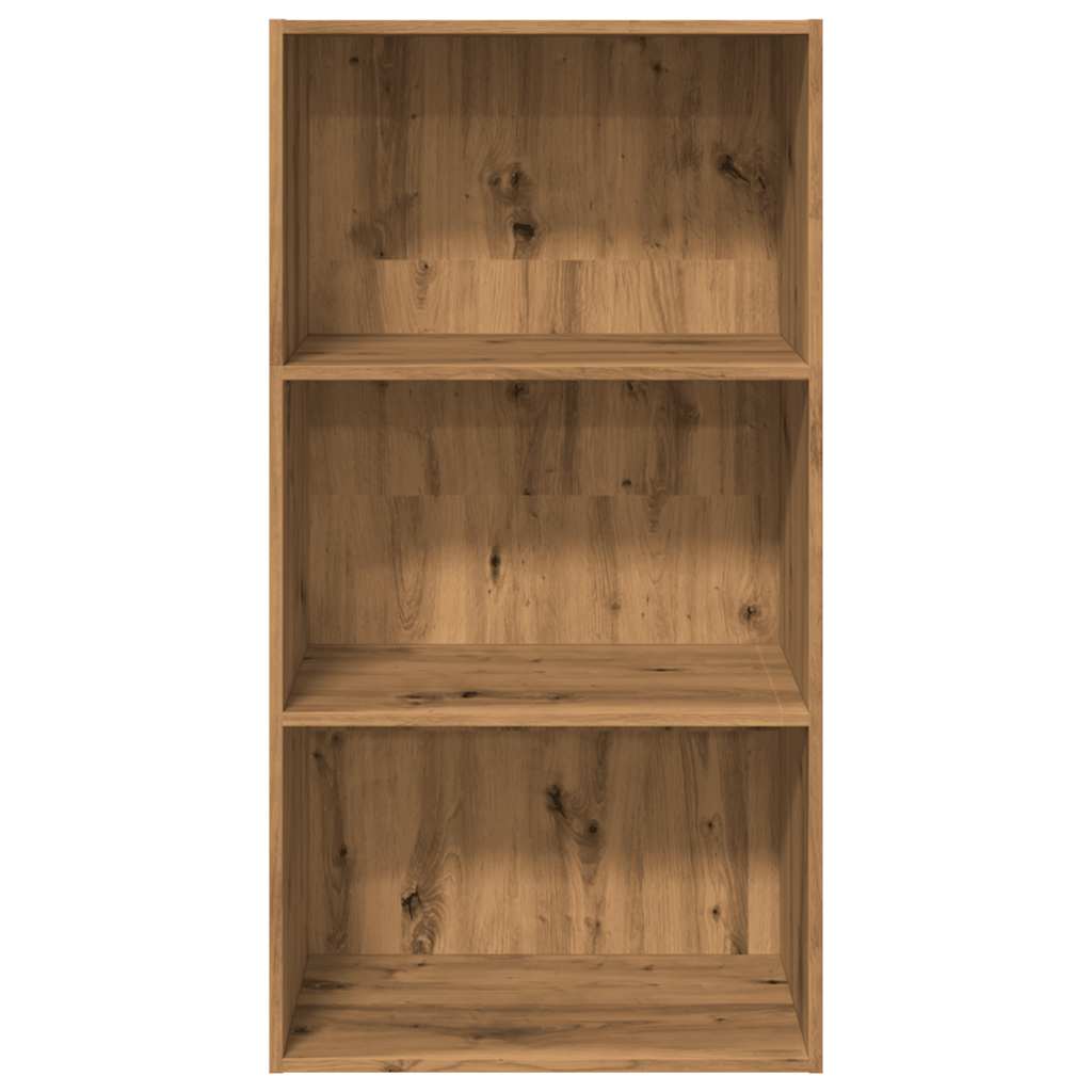Boekenkast 60x30x114 cm bewerkt hout artisanaal eikenkleurig