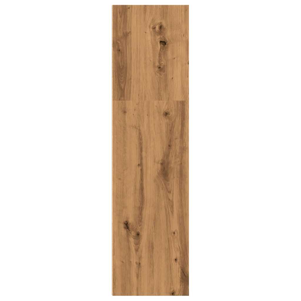 Boekenkast 60x30x114 cm bewerkt hout artisanaal eikenkleurig