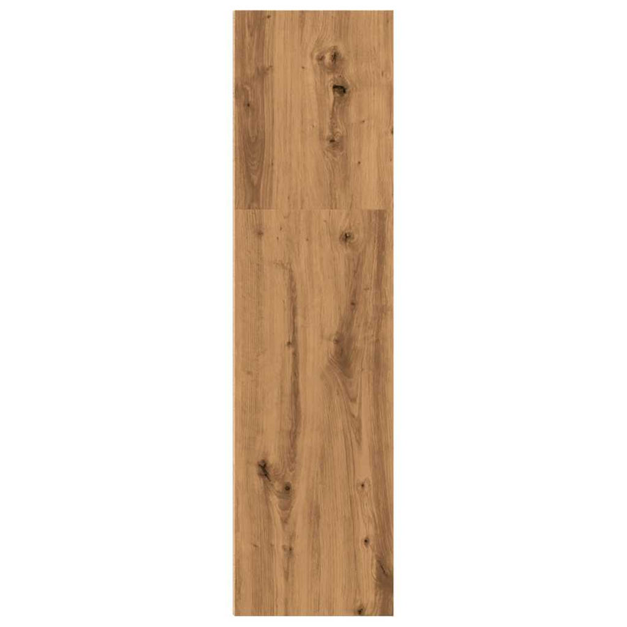 Boekenkast 60x30x114 cm bewerkt hout artisanaal eikenkleurig
