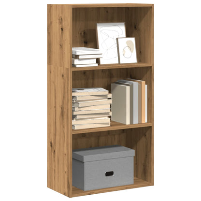 Boekenkast 60x30x114 cm bewerkt hout artisanaal eikenkleurig