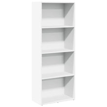 Boekenkast 60x30x152 cm bewerkt hout wit