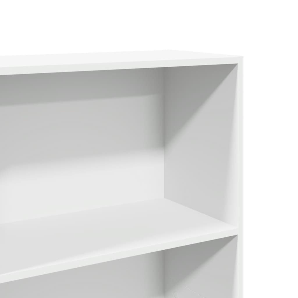Boekenkast 60x30x152 cm bewerkt hout wit