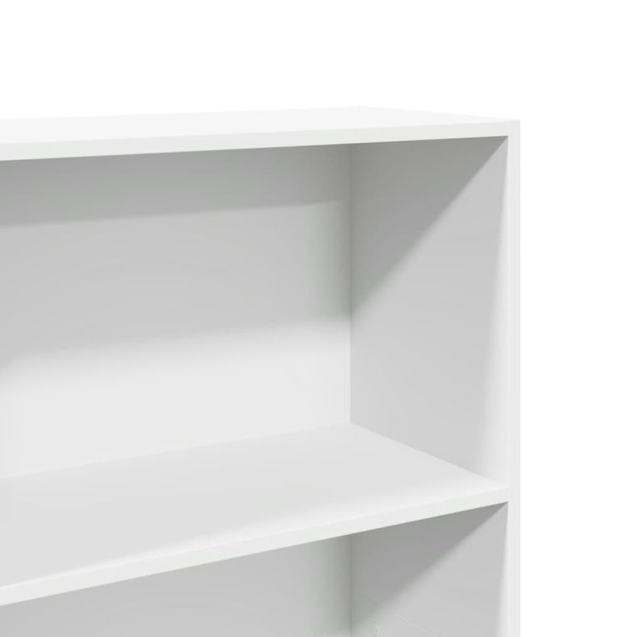 Boekenkast 60x30x152 cm bewerkt hout wit