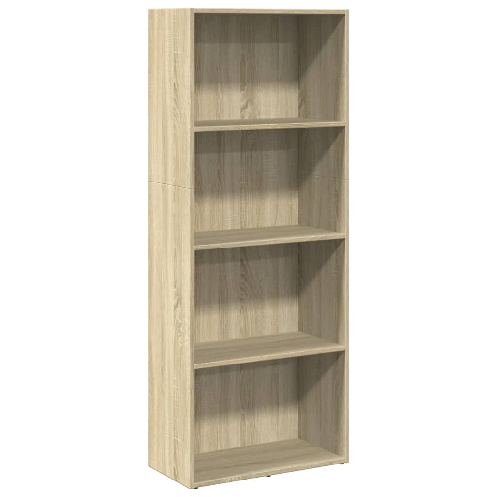 Boekenkast 60x30x152 cm bewerkt hout sonoma eikenkleurig