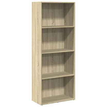 Boekenkast 60x30x152 cm bewerkt hout sonoma eikenkleurig