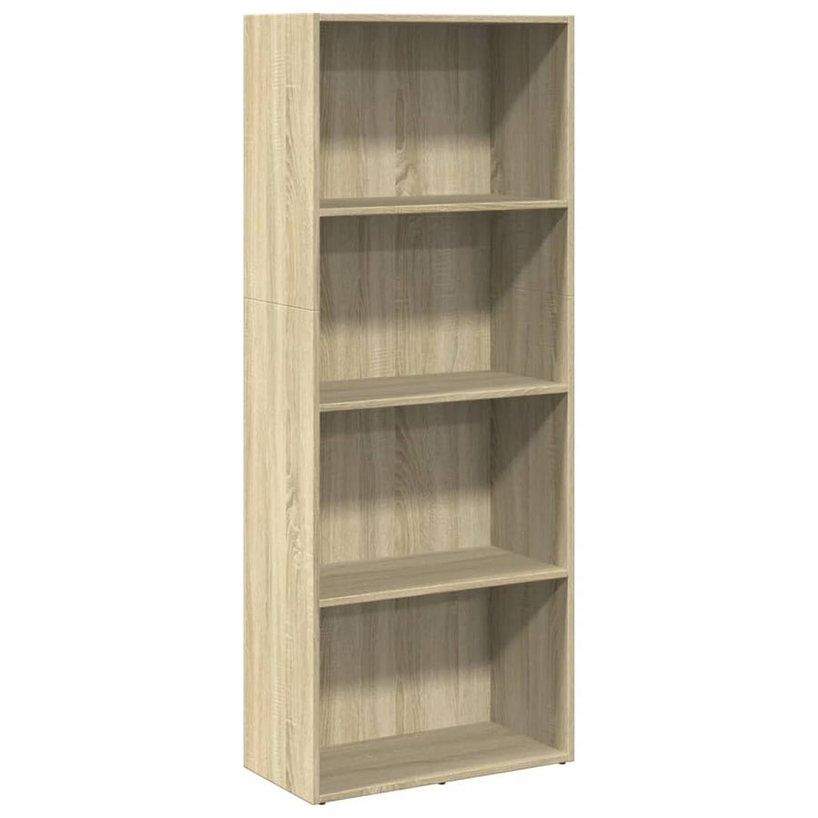 Boekenkast 60x30x152 cm bewerkt hout sonoma eikenkleurig