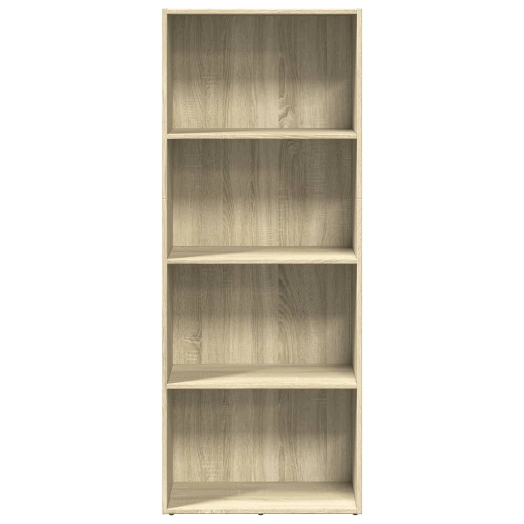 Boekenkast 60x30x152 cm bewerkt hout sonoma eikenkleurig