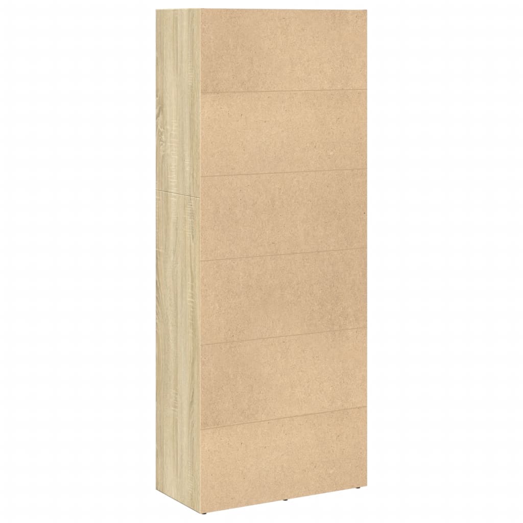 Boekenkast 60x30x152 cm bewerkt hout sonoma eikenkleurig
