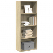 Boekenkast 60x30x152 cm bewerkt hout sonoma eiken
