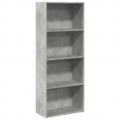 Boekenkast 60x30x152 cm bewerkt hout betongrijs