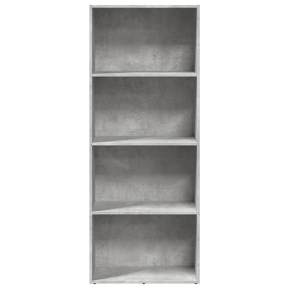 Boekenkast 60x30x152 cm bewerkt hout betongrijs