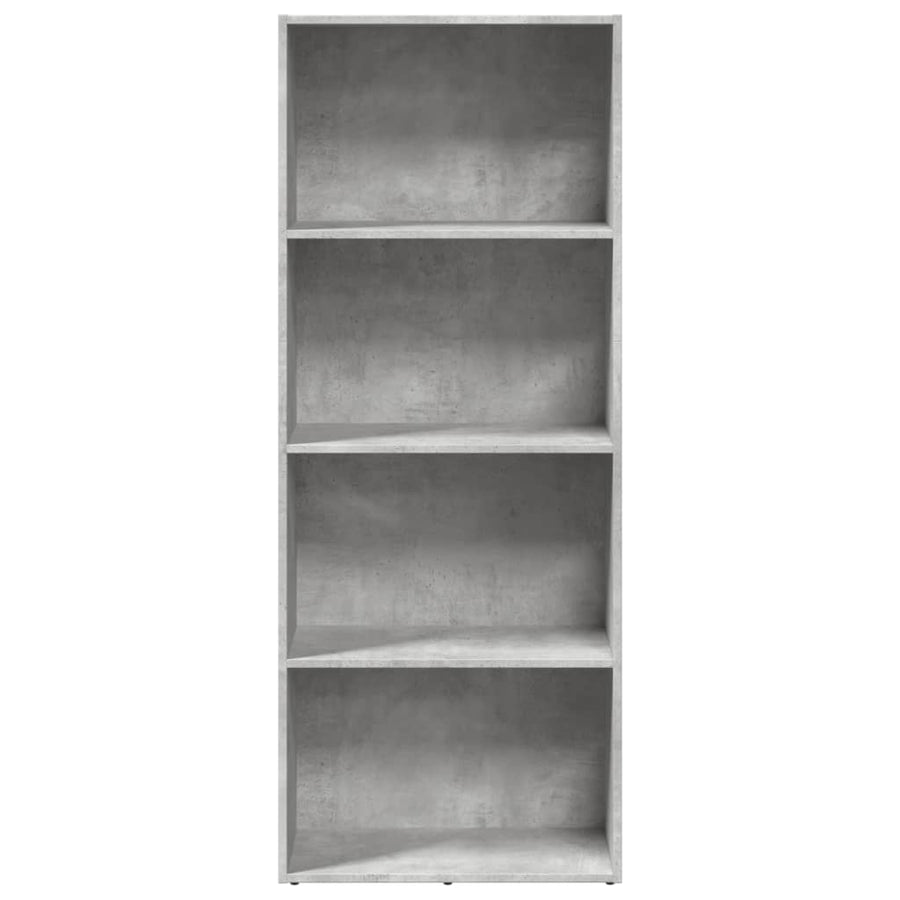 Boekenkast 60x30x152 cm bewerkt hout betongrijs