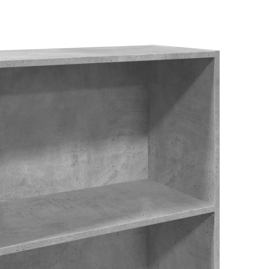 Boekenkast 60x30x152 cm bewerkt hout betongrijs