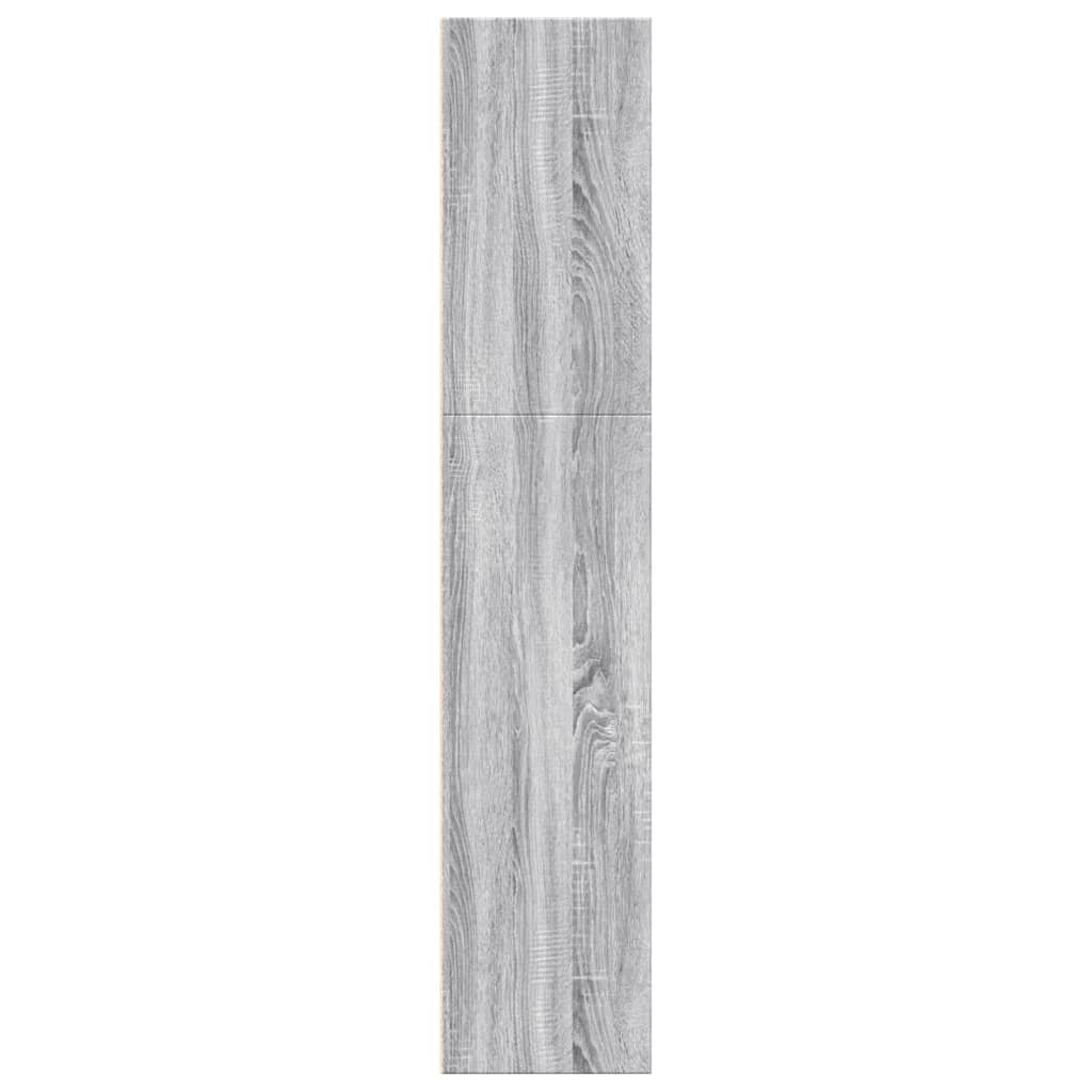 Boekenkast 60x30x152 cm bewerkt hout grijs sonoma eikenkleurig