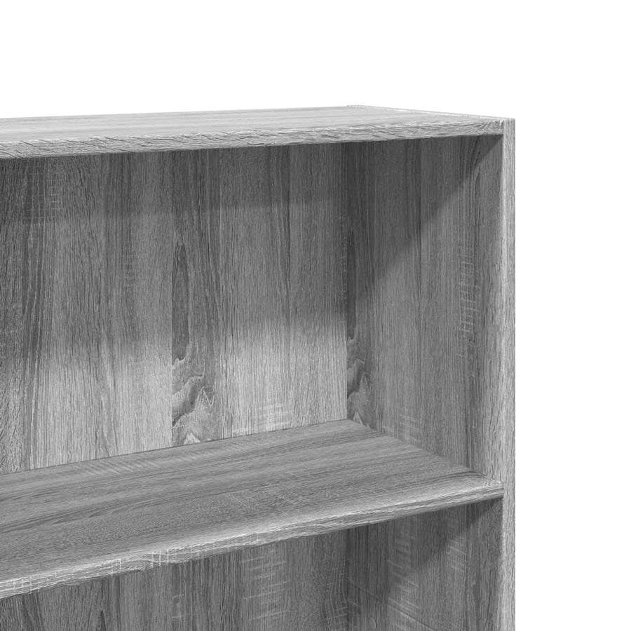 Boekenkast 60x30x152 cm bewerkt hout grijs sonoma eikenkleurig