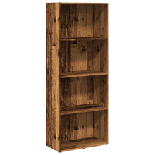 Boekenkast 60x30x152 cm bewerkt hout oud houtkleurig