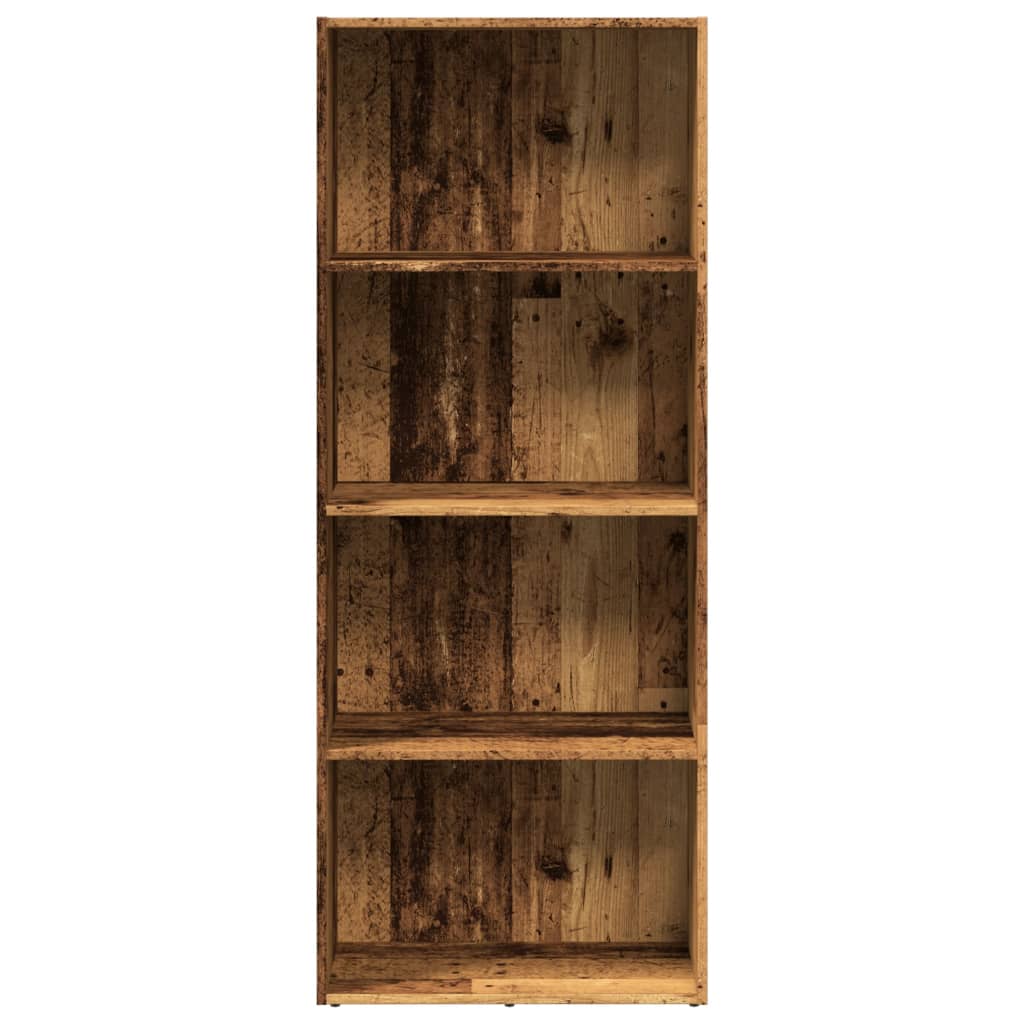 Boekenkast 60x30x152 cm bewerkt hout oud houtkleurig