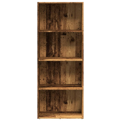 Boekenkast 60x30x152 cm bewerkt hout oud houtkleurig