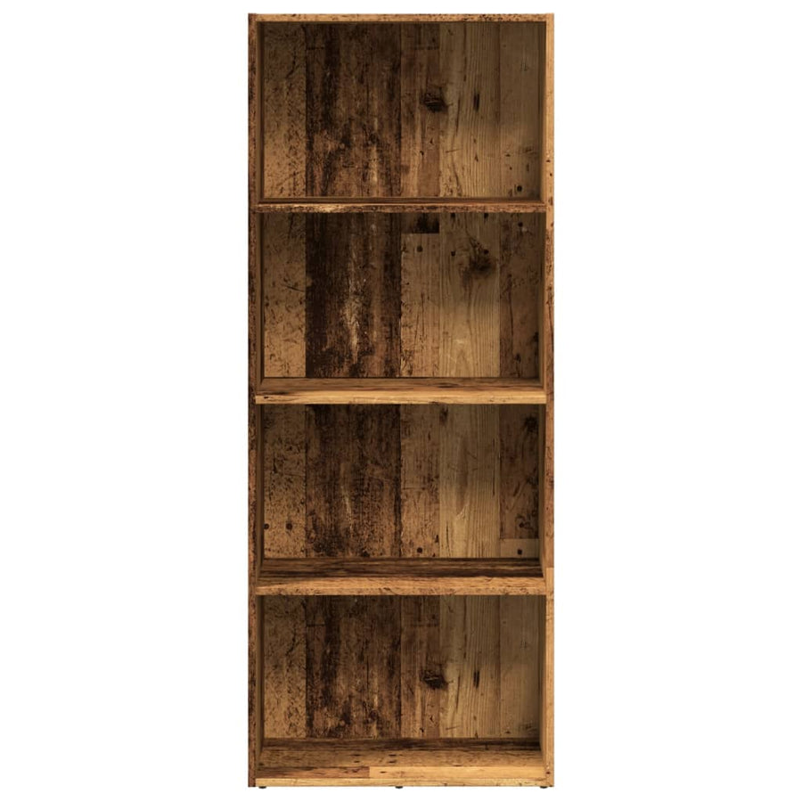 Boekenkast 60x30x152 cm bewerkt hout oud houtkleurig