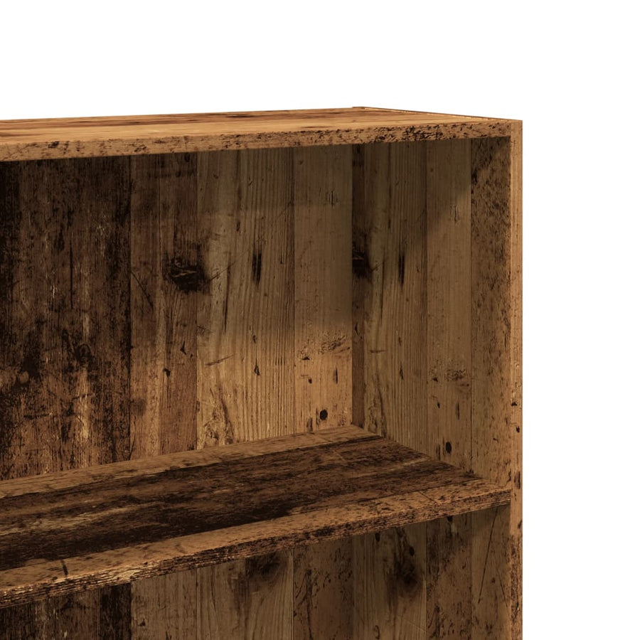 Boekenkast 60x30x152 cm bewerkt hout oud houtkleurig