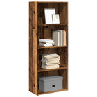 Bookcase 60x30x152 cm treated wood antique wood color