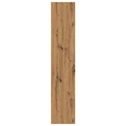 Boekenkast 60x30x152 cm bewerkt hout artisanaal eikenkleurig