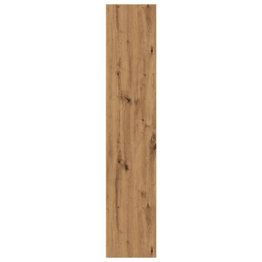 Boekenkast 60x30x152 cm bewerkt hout artisanaal eikenkleurig