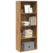 Boekenkast 60x30x152 cm bewerkt hout eikenkleurig