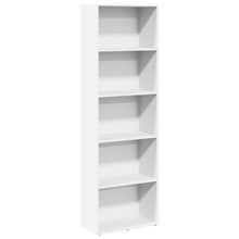 Boekenkast 60x30x189 cm bewerkt hout wit