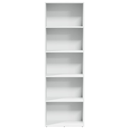 Boekenkast 60x30x189 cm bewerkt hout wit