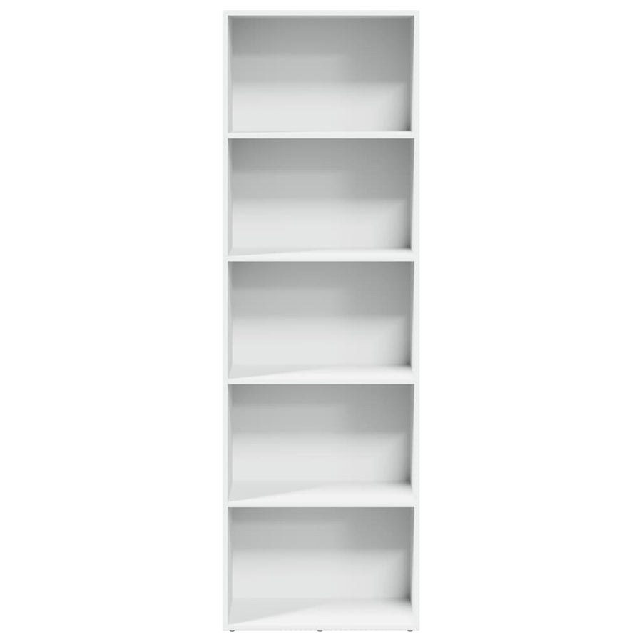 Boekenkast 60x30x189 cm bewerkt hout wit
