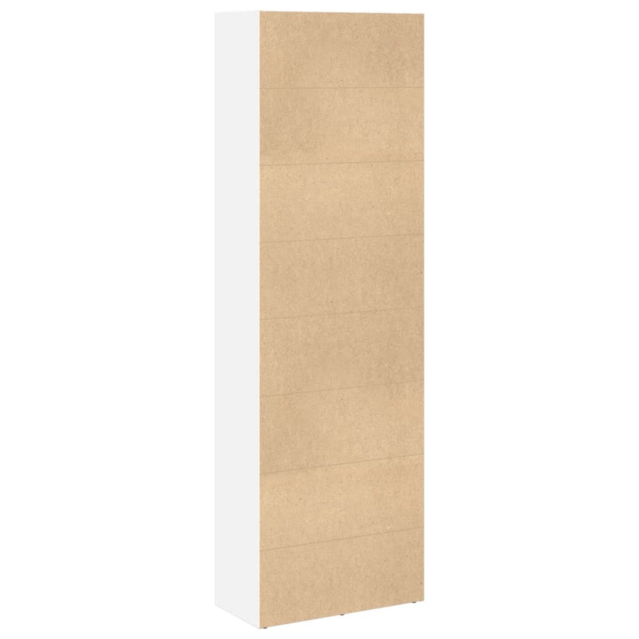 Boekenkast 60x30x189 cm bewerkt hout wit
