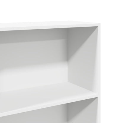 Boekenkast 60x30x189 cm bewerkt hout wit