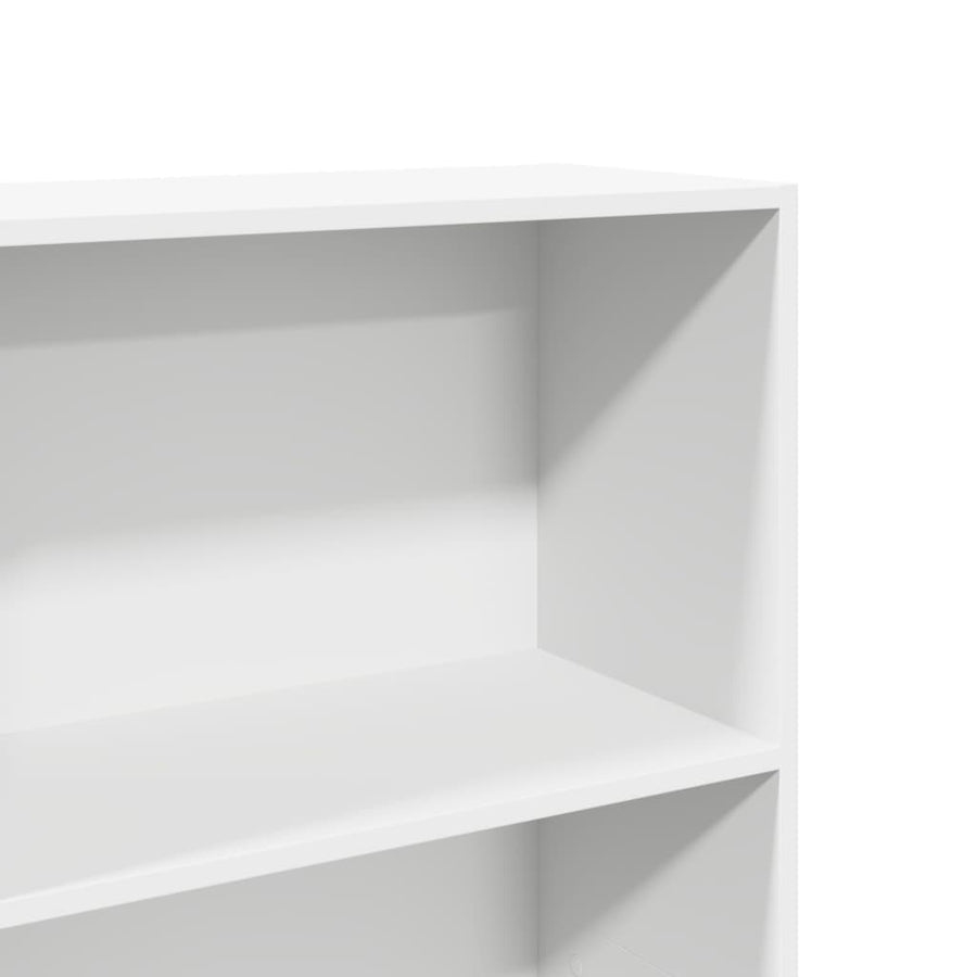 Boekenkast 60x30x189 cm bewerkt hout wit