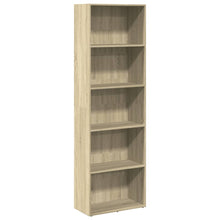 Boekenkast 60x30x189 cm bewerkt hout sonoma eikenkleurig