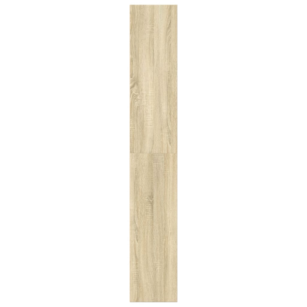 Boekenkast 60x30x189 cm bewerkt hout sonoma eikenkleurig
