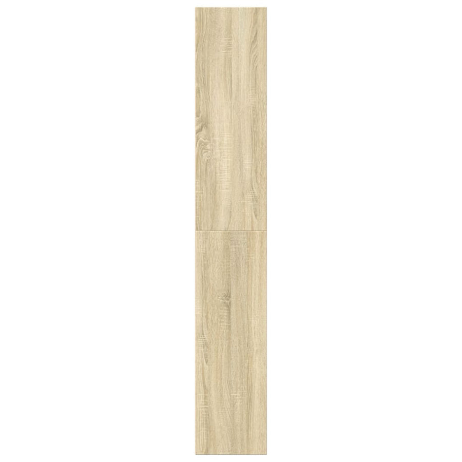 Boekenkast 60x30x189 cm bewerkt hout sonoma eikenkleurig