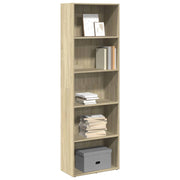 Boekenkast 60x30x189 cm bewerkt hout sonoma eiken