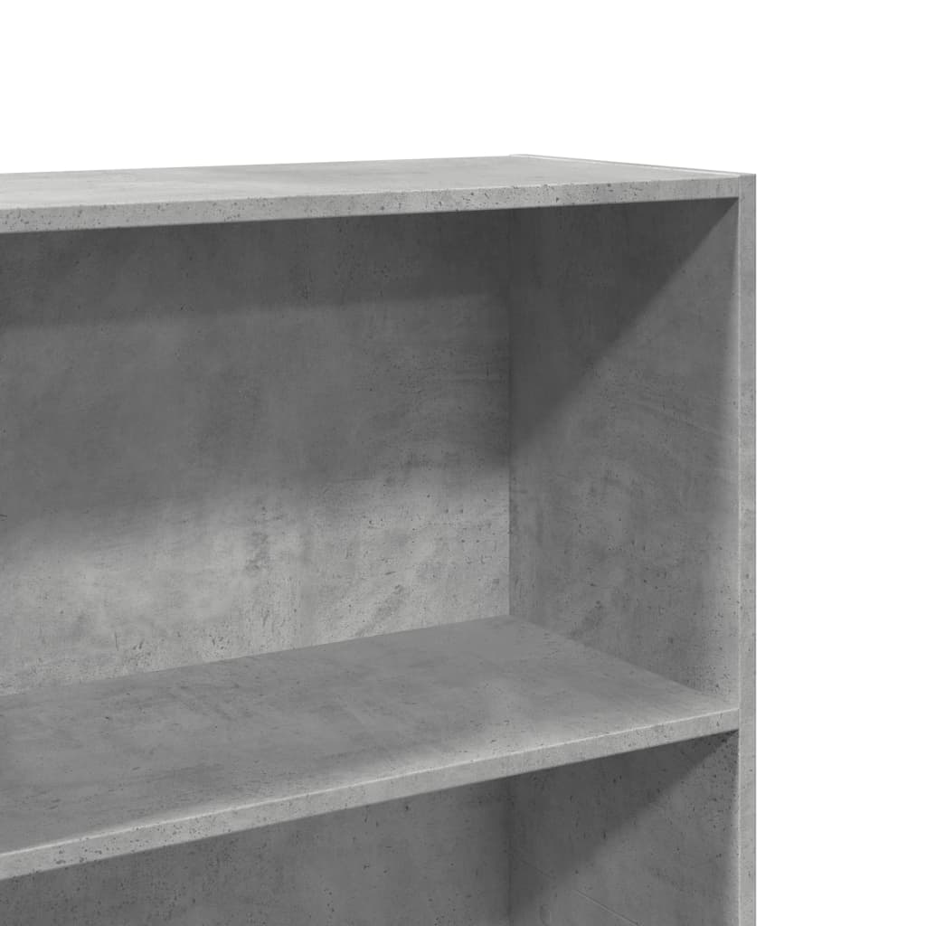 Boekenkast 60x30x189 cm bewerkt hout betongrijs