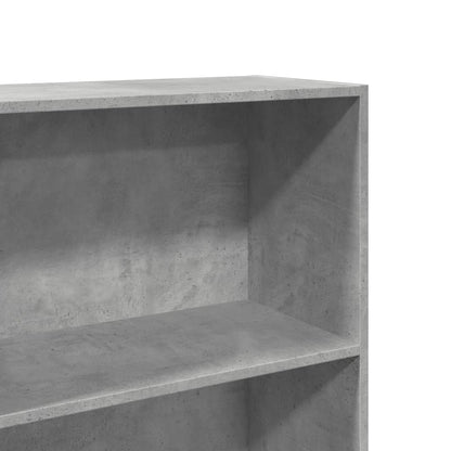 Boekenkast 60x30x189 cm bewerkt hout betongrijs