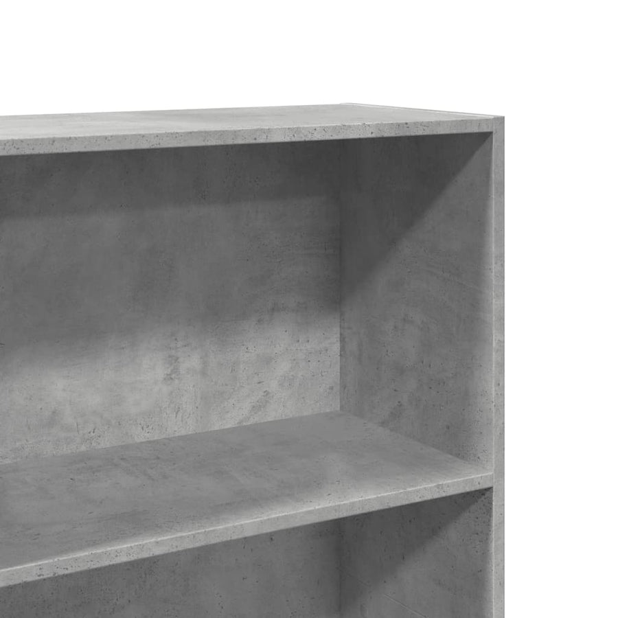 Boekenkast 60x30x189 cm bewerkt hout betongrijs