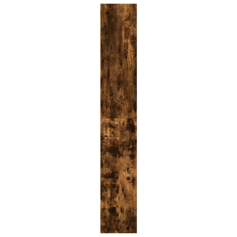 Boekenkast 60x30x189 cm bewerkt hout gerookt eikenkleurig