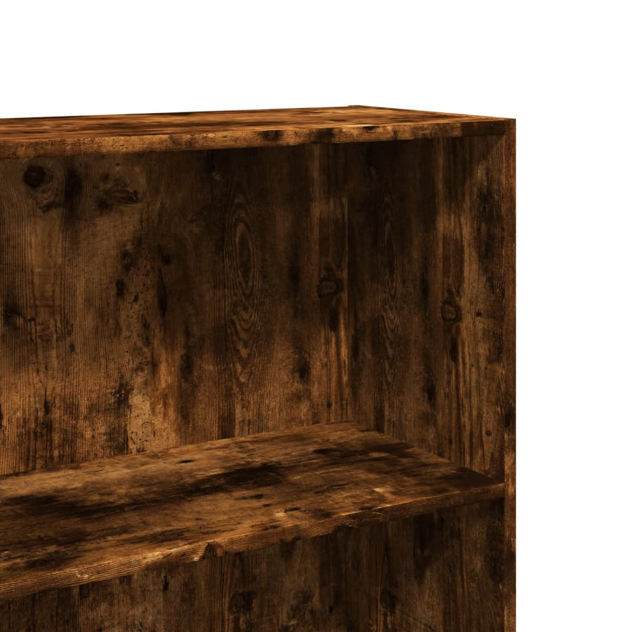 Boekenkast 60x30x189 cm bewerkt hout gerookt eikenkleurig