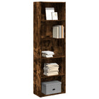 Bookcase 60x30x189 cm engineered wood smoked oak-colored