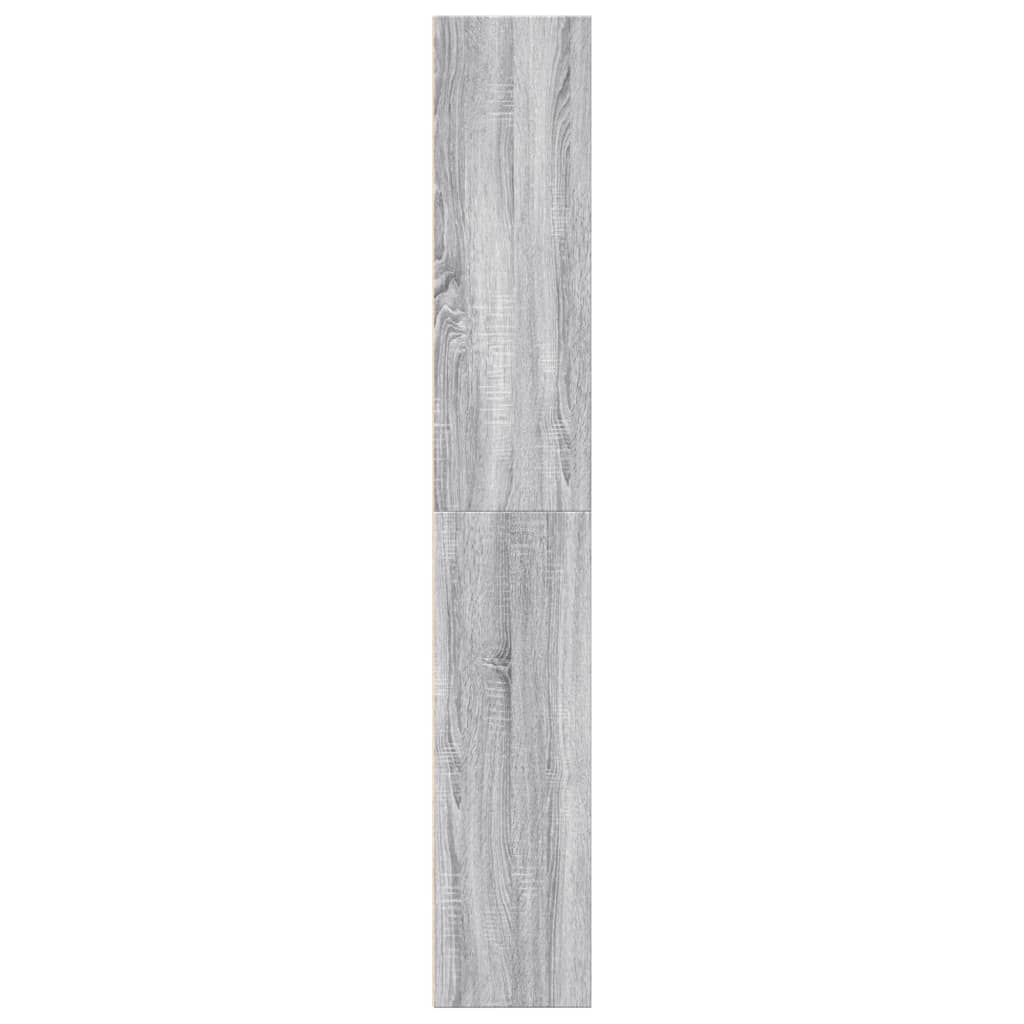 Boekenkast 60x30x189 cm bewerkt hout grijs sonoma eikenkleurig