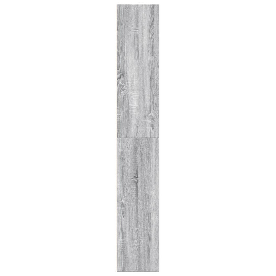 Boekenkast 60x30x189 cm bewerkt hout grijs sonoma eikenkleurig