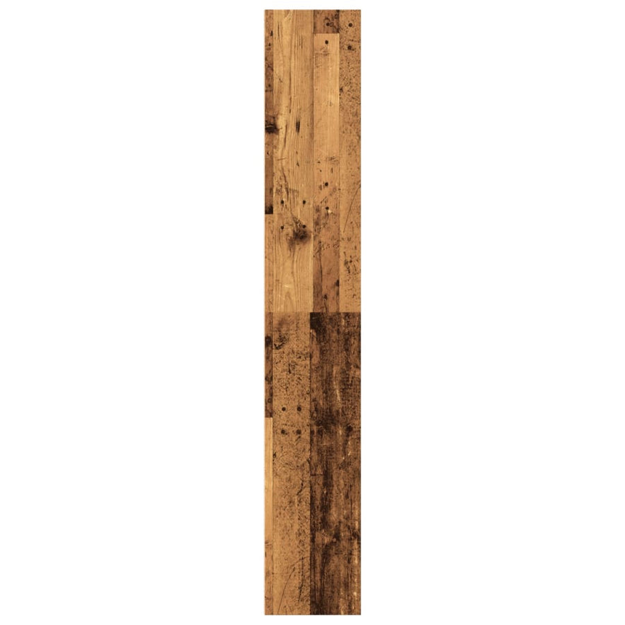 Boekenkast 60x30x189 cm bewerkt hout oud houtkleurig