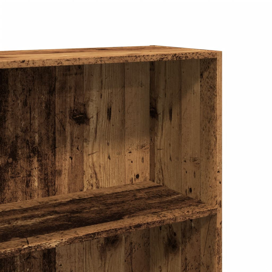 Boekenkast 60x30x189 cm bewerkt hout oud houtkleurig