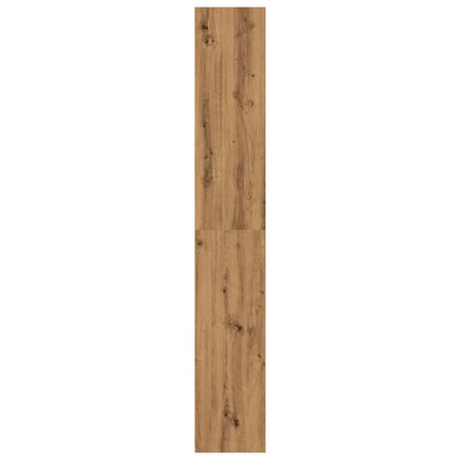 Boekenkast 60x30x189 cm bewerkt hout artisanaal eikenkleurig