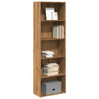 Boekenkast 60x30x189 cm eikenkleurig bewerkt hout